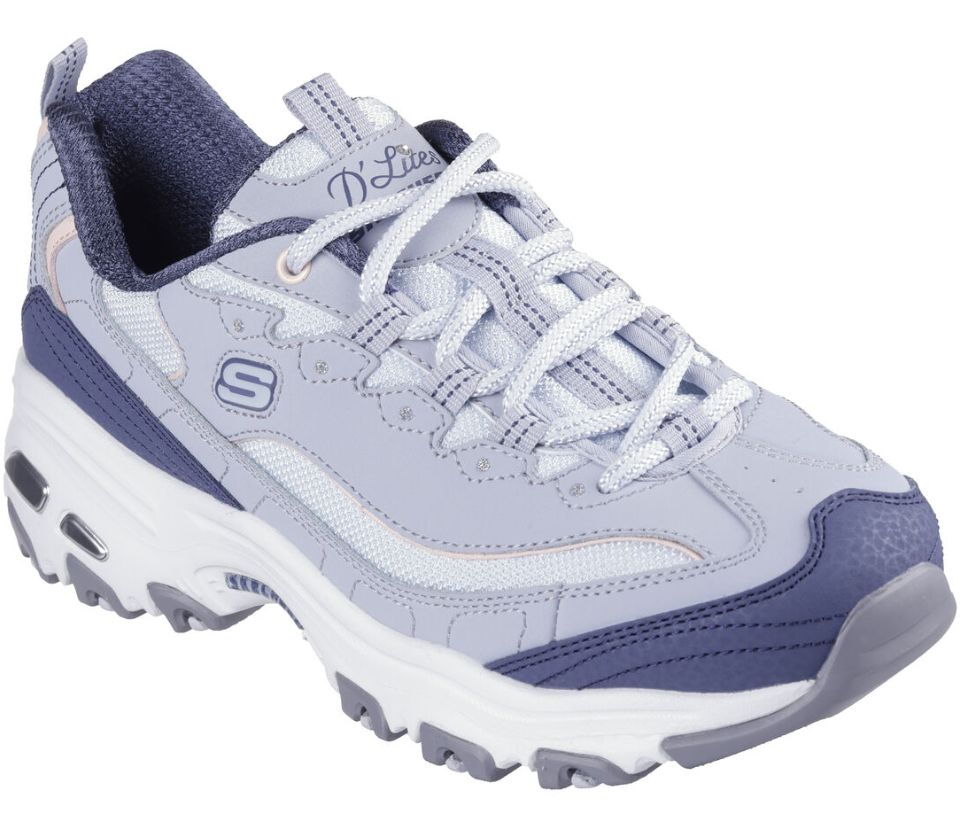 SKECHERS D&#39;LITES - POPULAR VOTE, Color: Light Blue Multi, Size: 6