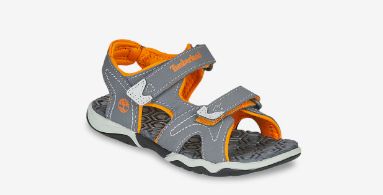 Timberland Toddler&#39;s Adventure Seeker Strap Sandal Grey/Orange