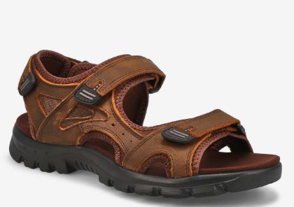Josef Seibel Men&#39;s Sandal Brown Nubuck Bart 01, Size: 42/9US