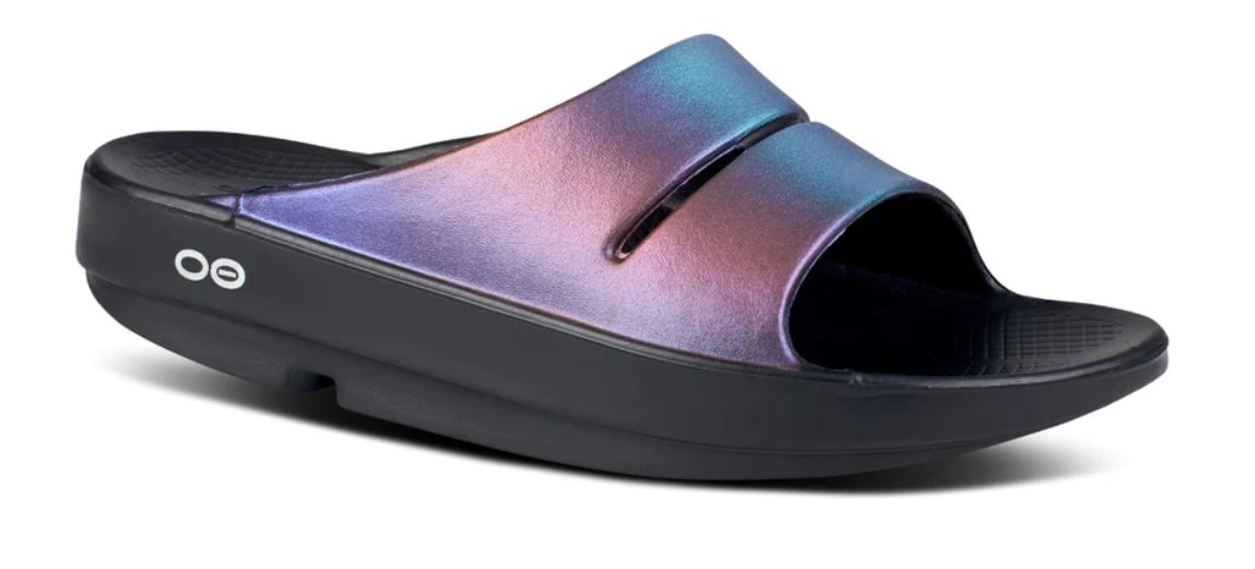 OOFOS OOAHH LUXE MIDNIGHT SPECTRE, Color: Midnight Spectre, Size: 7