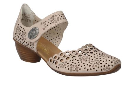 Rieker Women&#39;s Sandal 43753-60 Beige, Color: Beige, Size: 38/7Us