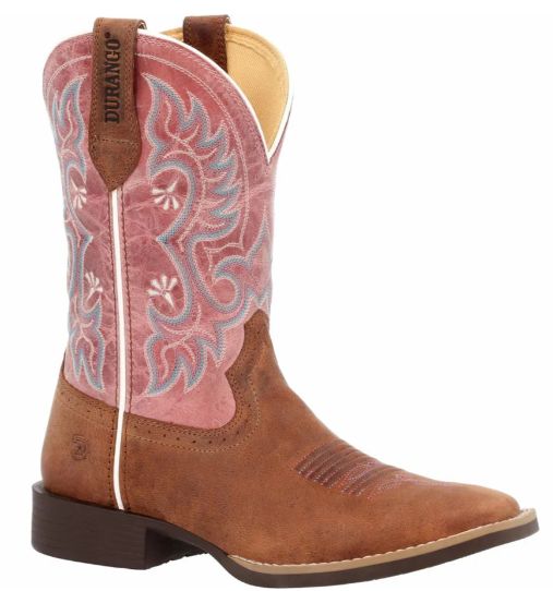 DURANGO WOMEN&#39;S 10&quot; WESTERN BOOT DRD0484-SHYLOH RUSTY BROWN/DUSTY ROSE, Color: RUSty Brown/DUSty Rose, Size: 7 M