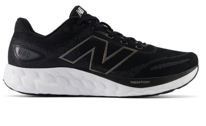 NEW BALANCE MEN&#39;S RUNNING M680LK8, Color: Black/Grey, Size: 8.5, Width: 4E