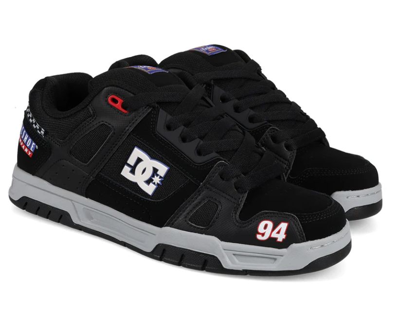 DC MEN&#39;S STAG - BLACK/GREY/BLUE, Size: 7