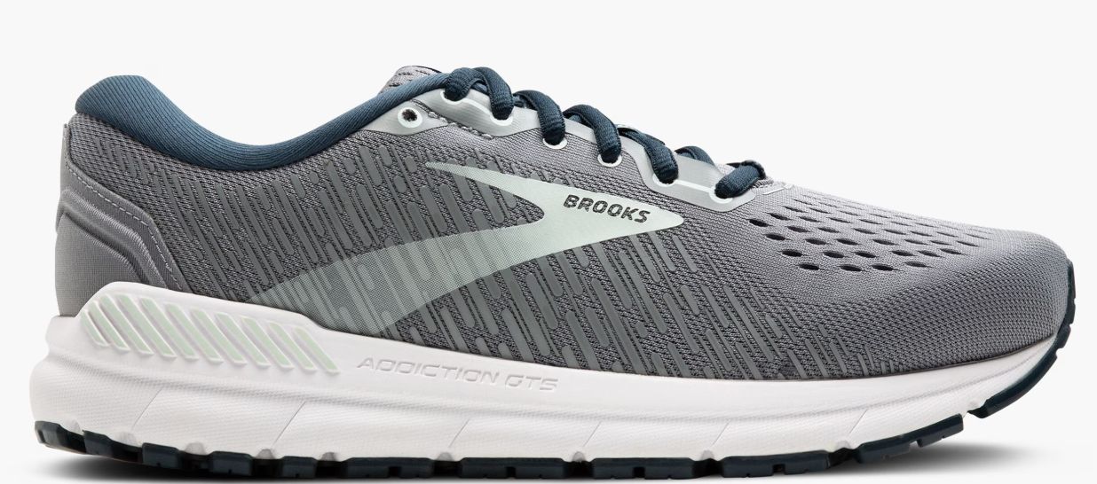 BROOKS WOMEN&#39;S ADDICTION GTS 15 - GREY/NAVY/AQUA, Size: 7, Width: B