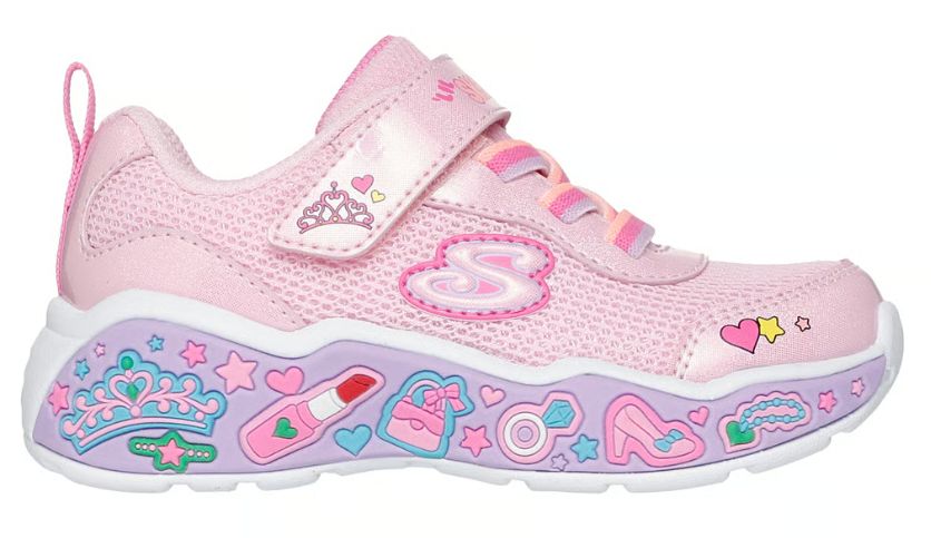 SKECHERS TODDLERS' PLAY SCENE FUN SQUAD LIGHT PINK/MULTI, Color: Light Pink/Multi, Size: 5