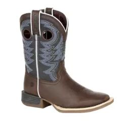 DURANGO KIDS LIL&#39; REBEL PRO WESTERN BOOT DBT0218Y, Color: Belgian Brown/Denim Blue, Size: 3
