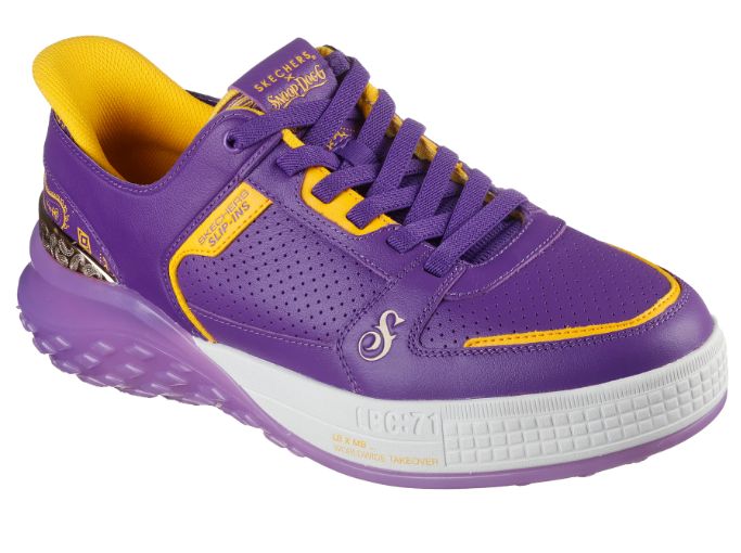SKECHERS SIZZLE-SNOOP SIZZLE TOKE SLIP-INS, Color: Purple, Size: 7