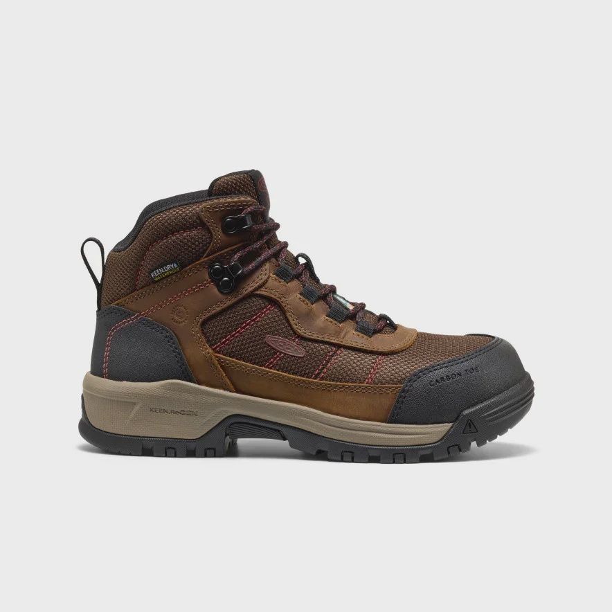 KEEN WOMENS CSA SKOKIE HIKER MID WP, Color: Bison/Black, Size: 8, Width: M