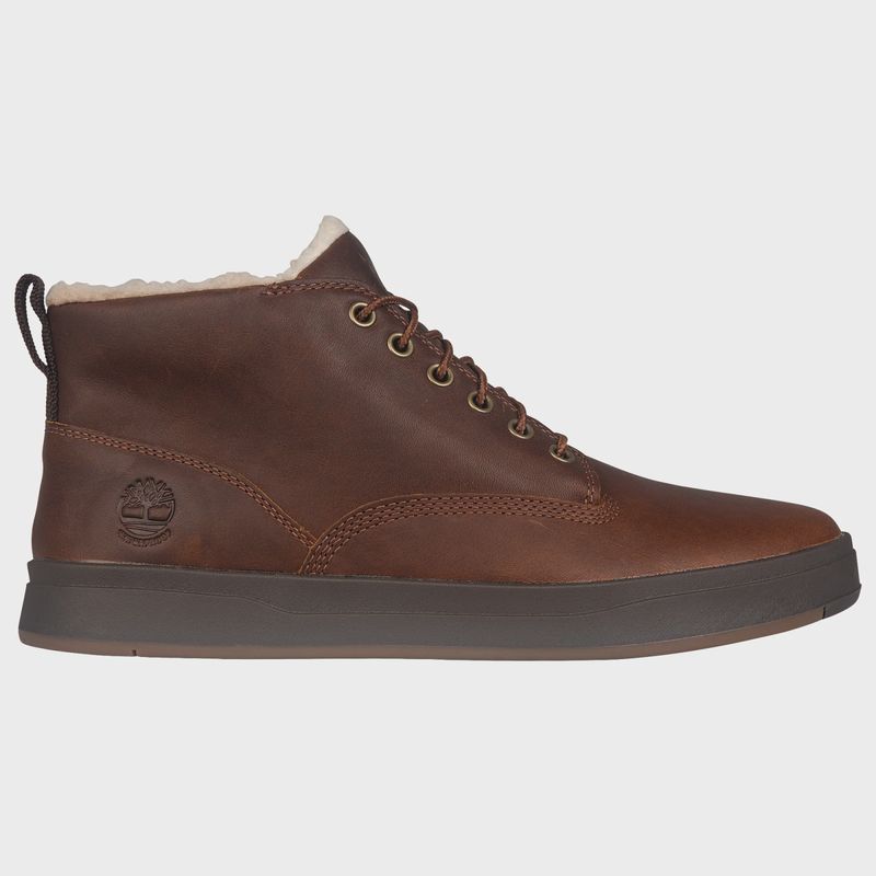 TIMBERLAND MENS DAVIS SQUARE WP WARM LINED CHUKKA RUST FULL GRAIN
