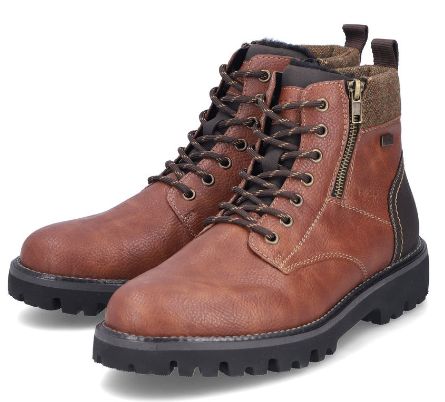 RIEKER MEN&#39;S WOOL LINED BOOT BROWN 30410-24