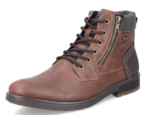 RIEKER MEN'S SIDE ZIPPER BOOT BROWN