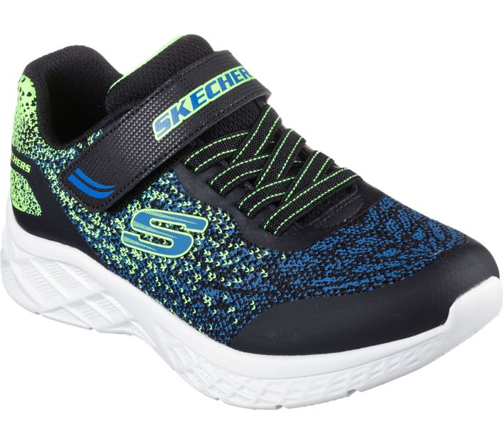 SKECHERS KIDS MICROSPEC II BLK/BLU/LIME, Color: BLACK/BLUE/LIME, Size: 11.5