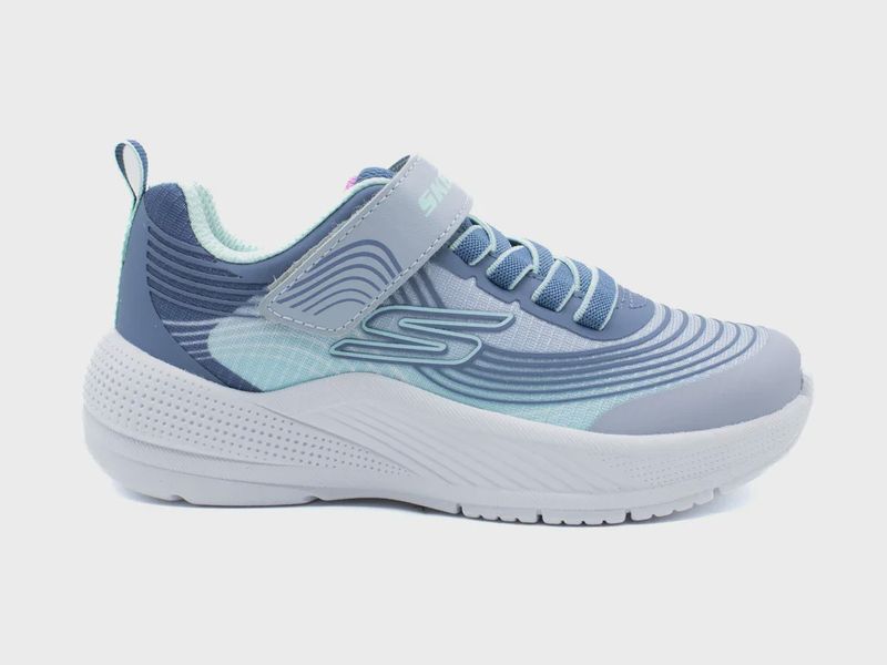 SKECHERS MICROSPEC ADVANCE LIGHT GREY/AQUA