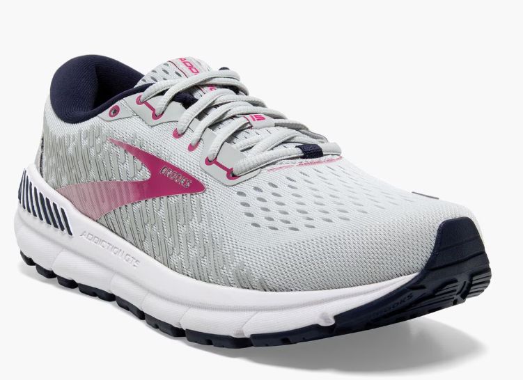 BROOKS WOMEN&#39;S ADDICTION GTS 15 - OYSTER/PEACOAT/LILAC ROSE