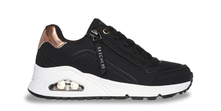 SKECHERS KIDS UNO GEN1-SHIMMER AWAY, Color: Black, Size: 1