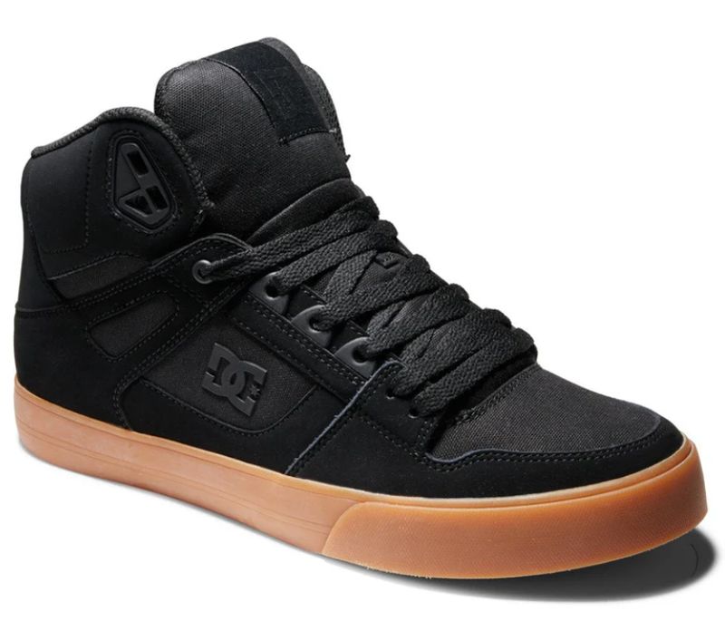 DC MEN&#39;S PURE HIGH TOP WC - BLACK/GUM
