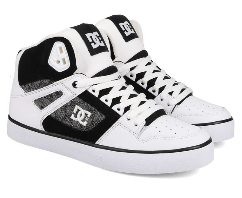 DC MEN&#39;S PURE HIGH TOP WC - BLK/WH/CARBON