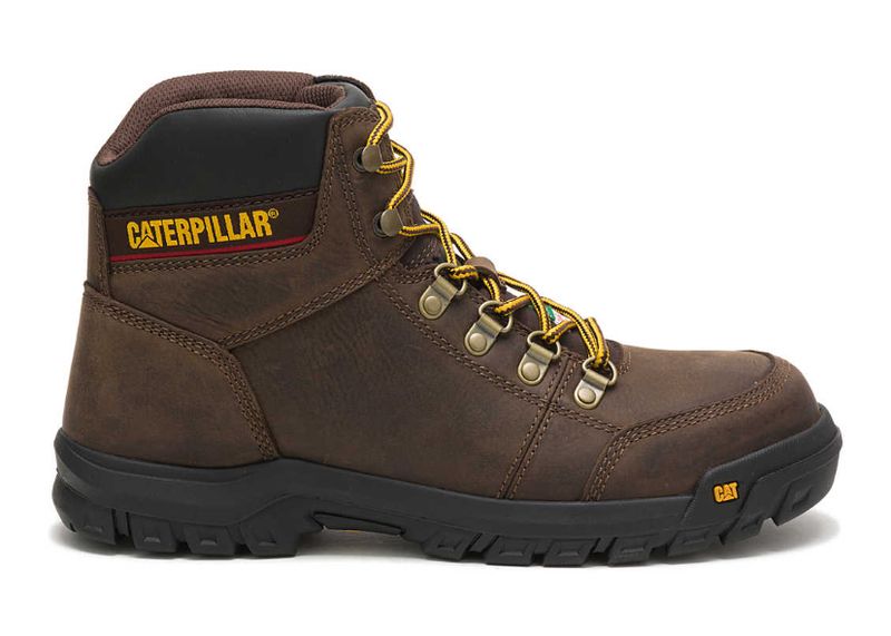 CATS MEN&#39;S OUTLINE ST CSA STEEL TOE SEAL BROWN