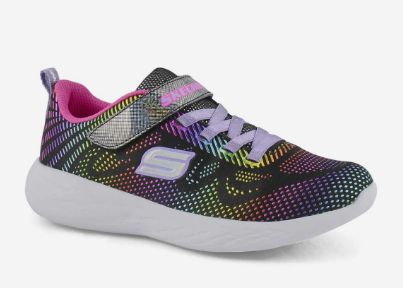 Children's Skechers - GOrun 600: Shimmer Speeder, Color: Black/Multi, Size: 3.5