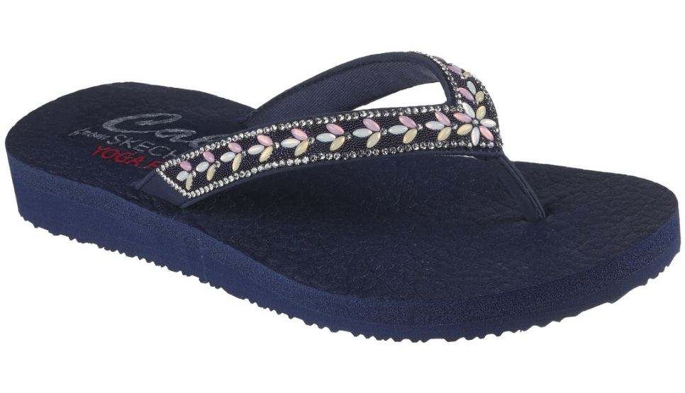 SKECHERS WOMEN'S MEDITATION - LUCKY ONE - NAVY/MULTI, Color: Navy/Multi, Size: 7