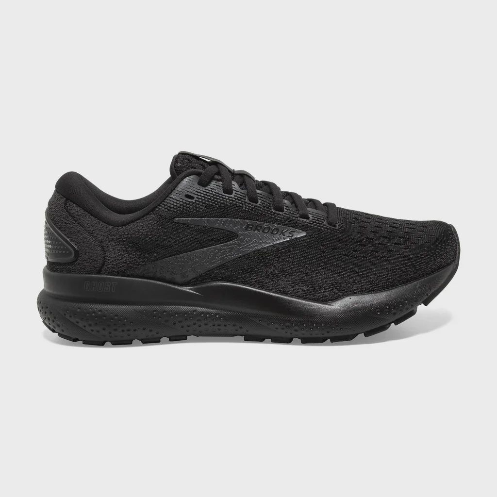 BROOKS WOMEN'S GHOST 16 BLACK/BLACK/EBONY, Size: 7.5, Width: B