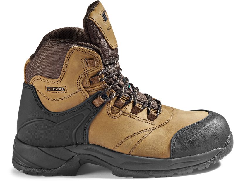 Men's Kodiak Journey Waterproof Composite Toe Hiker Safety Work Boot, Color: Brown, Size: 9.5