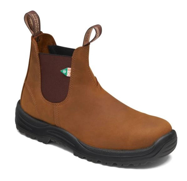 Blundstone 164 - Work &amp; Safety Boot Saddle Brown, Color: Crazy Horse Brown, Size: 4.5 AUS/ 7.5 Women'S U.S