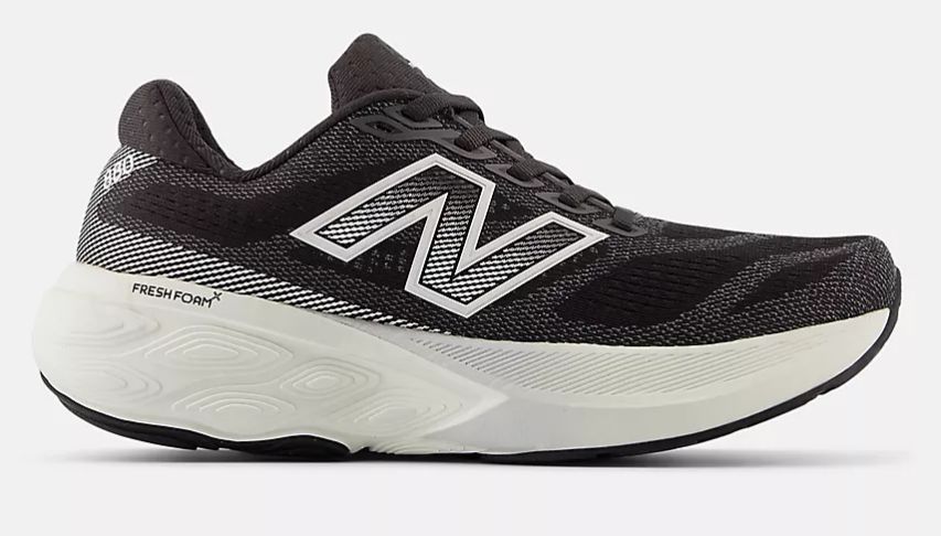 NEW BALANCE WOMEN'S Fresh Foam X 880v15, Color: Black/White, Size: 7.5, Width: B