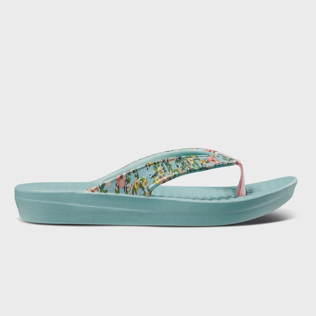 JOYBEES WOMEN'S VARSITY FLIP - GRAPHIC SPRING FLORAL/MARINA, Size: 7