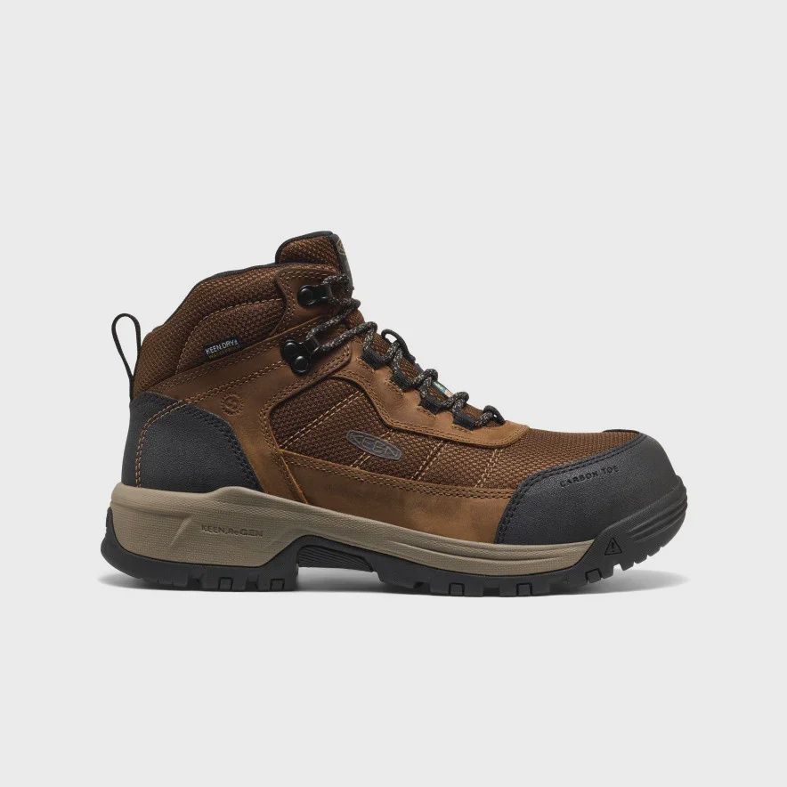 KEEN MEN'S CSA SKOKIE HIKER MID WP, Color: Dark Earth/Black, Size: 8, Width: Ee