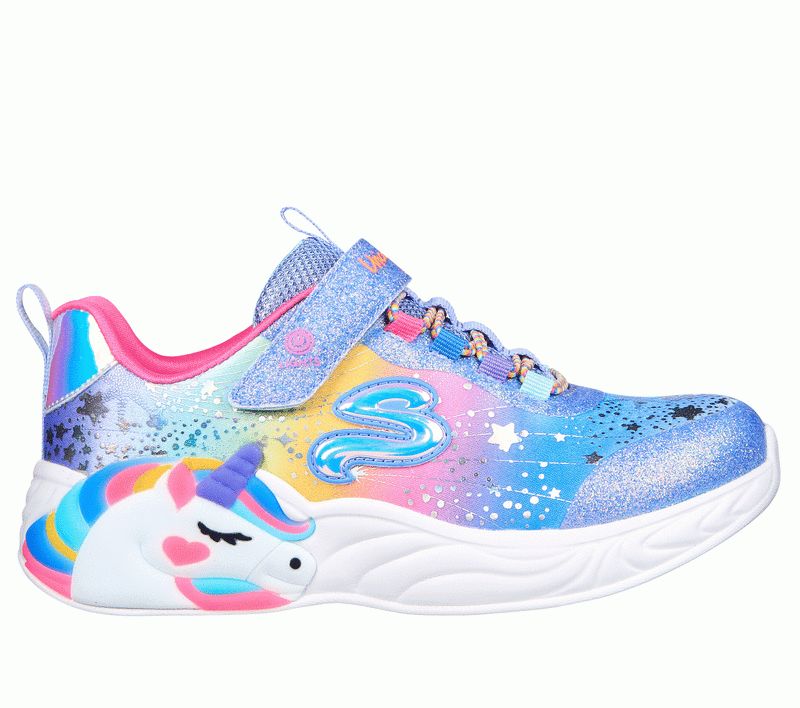 SKECHERS S-LIGHTS UNICORN DREAMS (bluemulti), Size: 11