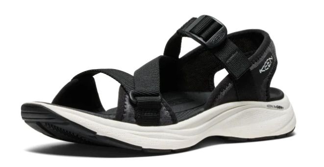 KEEN WOMEN'S LEIKI OT SANDAL, Color: Black/Star White, Size: 6.5