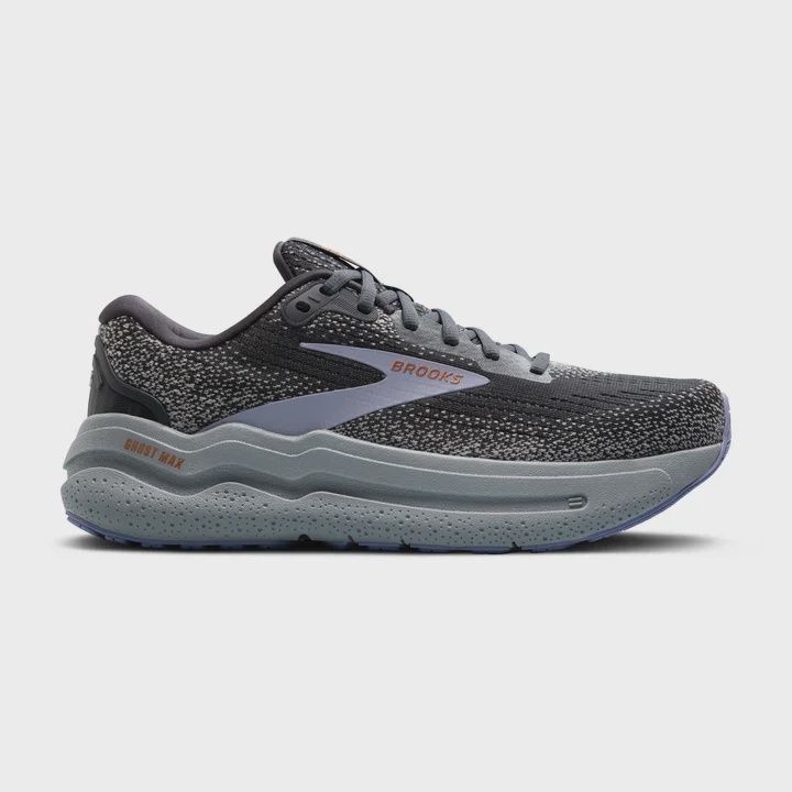 BROOKS WOMEN'S GHOST MAX 2 EBONY/SWEET LAVENDER/ALLOY, Size: 7.5, Width: B
