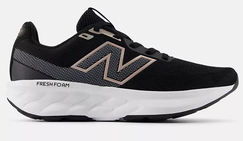 NEW BALANCE WOMEN'S RUNNING FRESH FOAM 520 V, Color: BLACK/METALLIC ROSE, Size: 10, Width: D