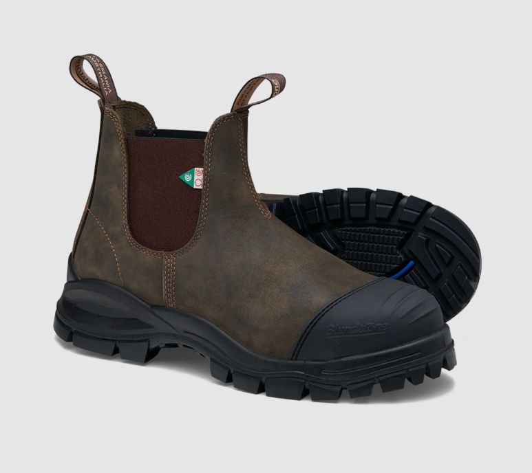 BLUNDSTONE XFR WORK &amp; SAFETY RUSTIC BROWN - 962, Color: RUSTIC BROWN, Size: 10.5AUS/M11.5US