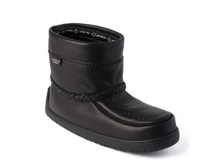 MANITOBAH WP ANKLE TAMARACK GRAIN LTHR MUKLUK, Color: BLACK, Size: 7
