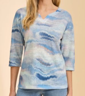 FDJ DROP SHOULDER NOTCH NECK TOP