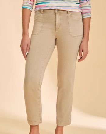 FDJ OLIVIA STRAIGHT ANKLE DENIM, Colour: SAND, Size: 4