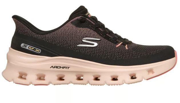 WOMEN'S SKECHERS SLIP INS ARCH FIT GLIDE STEP PRO, Color: BLACK/CORAL, Size: 6