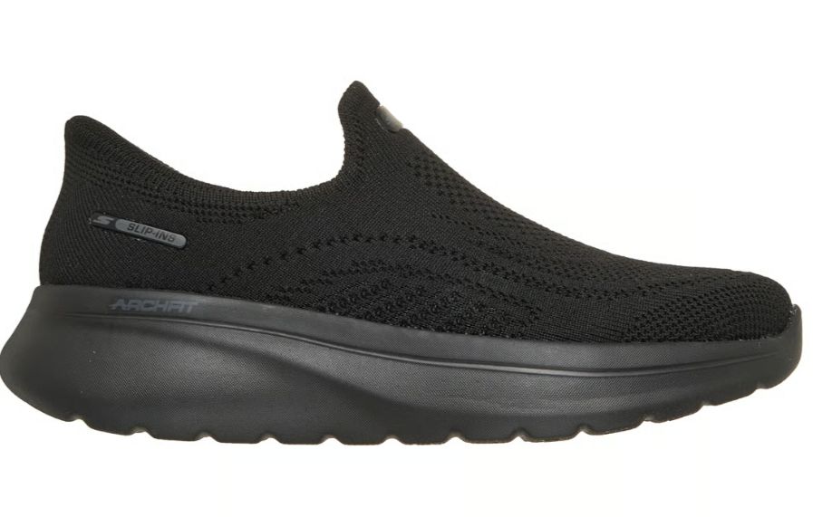 WOMEN'S SKECHERS SLIP INS GO WALK ARCH FIT N-JOY, Color: BLACK, Size: 7