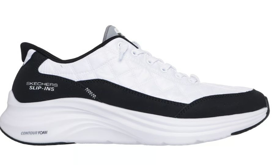 MEN'S SKECHERS SLIP INS CONTOUR FOAM - COZY FIT, Color: WHITE/BLACK, Size: 8