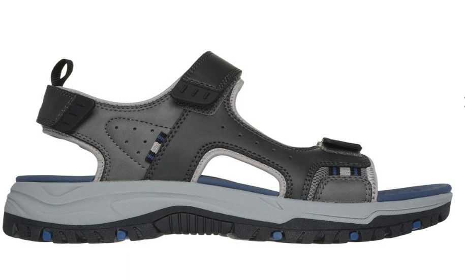 MEN'S SKECHERS RELAXED FIT SANDAL PREWITT - RIGDON, Color: GRAY, Size: 7