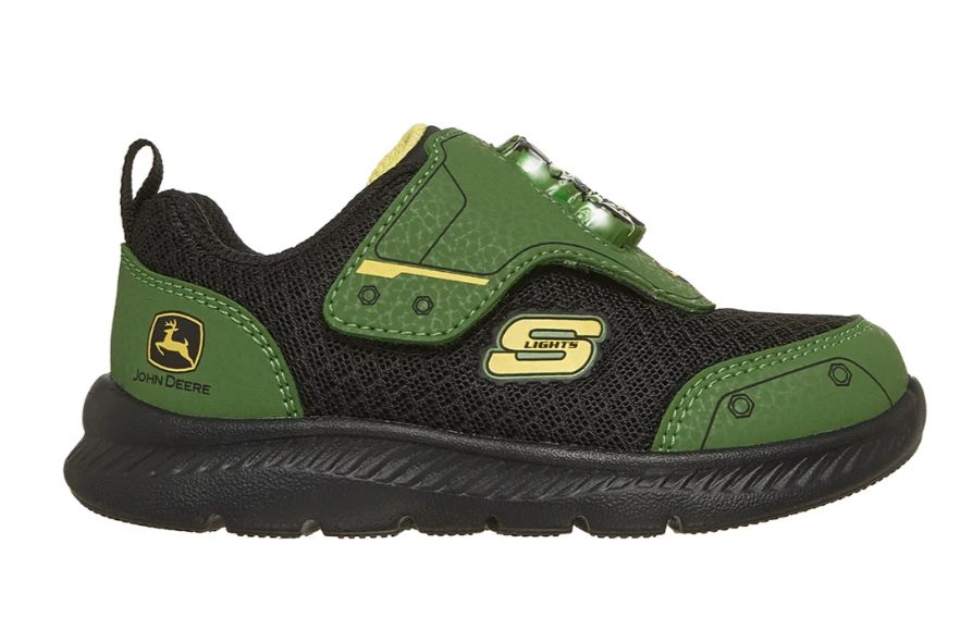 TODDLERS S LIGHTS COMFY FLEX 2.0 - TRACTOR SOUND PALS, Color: GREEN/BLACK, Size: 7