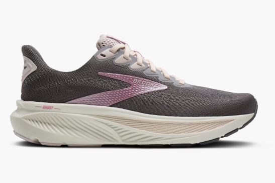 WOMEN'S BROOKS GHOST 17, Color: POPPY SEED/PINK/BLUEWASH, Size: 6, Width: B