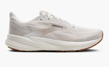 BROOKS WOMEN'S REVEL 8 WIDE WHITE/CHATEAU GREY, Color: WHITE/CHATEAU GREY, Size: 7, Width: D