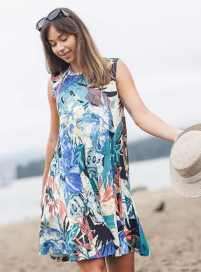 PAPILLON ABSTRACT PRINT ALINE ST, Color: GREEN, Size: S