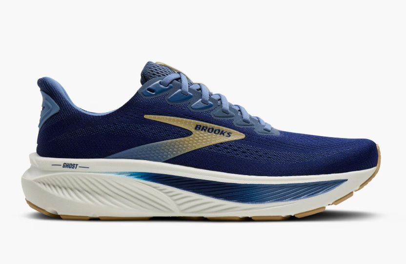 BROOKS MEN'S GHOST 17 BEACON BLUE/MOONLIGHT STARFISH, Colour: BEACON BLUE/MOONLIGHT/STARFISH, Size: 8