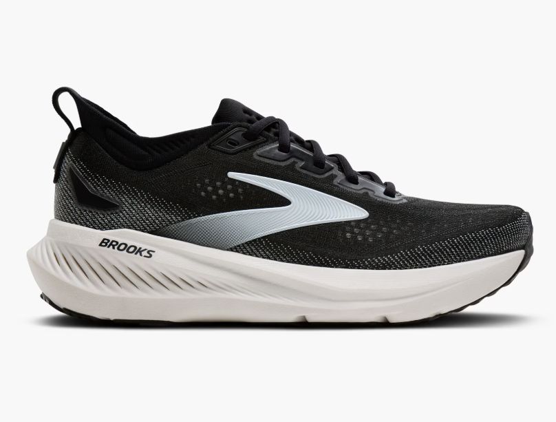 BROOKS MEN'S GLYCERIN 23, Colour: BLACK/GREY/WHITE, Size: 8, Width: D