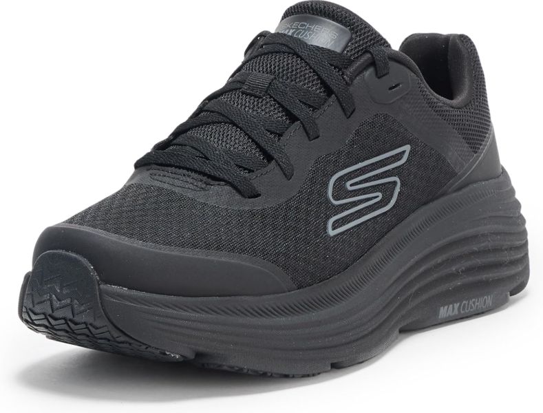 WOMEN'S SKECHERS MAX CUSHIONING ENDEAVOUR, Color: BLACK, Size: 7